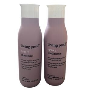 Living Proof Restore Shampoo & Conditioner Duo Set 8.0 Fl Oz Each Full Size
